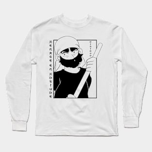 Clean up with songs (Black) - DIMIDOU Long Sleeve T-Shirt